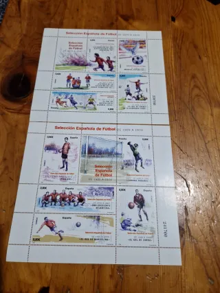 Sellos Selección Española Fútbol 1970-2010