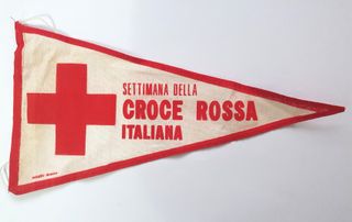 Raro gagliardetto Croce Rossa Italiana anni ’60