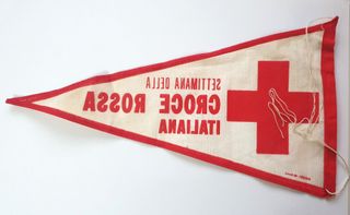 Raro gagliardetto Croce Rossa Italiana anni ’60