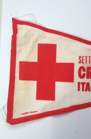 Raro gagliardetto Croce Rossa Italiana anni ’60