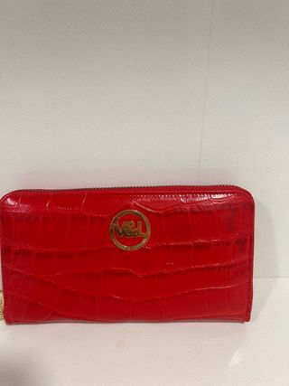 Cartera Victorio & Luchino Roja Cocodrilo