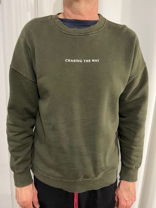 Sudadera Zara Verde Talla M