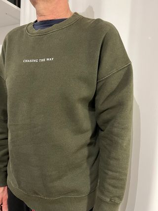 Sudadera Zara Verde Talla M