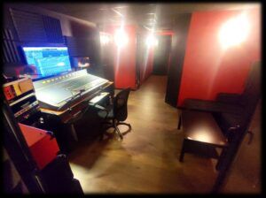 Mueble Estudio Musical Negro/Rojo