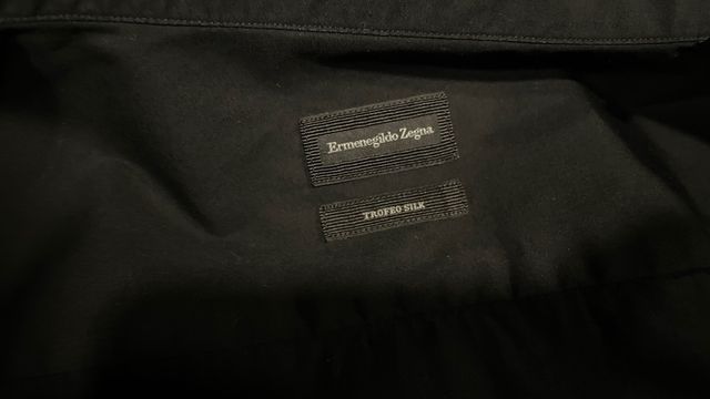 Ermenegildo zegna trofeo silk black shirt