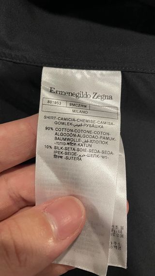 Ermenegildo zegna trofeo silk black shirt