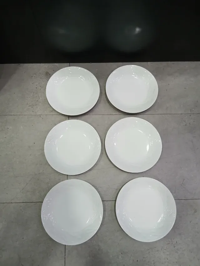 Lote 6 Platos Sargadelos Peixes Porcelana Blanca