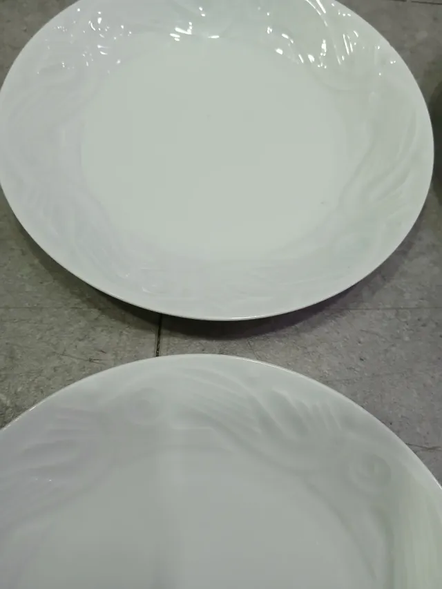 Lote 6 Platos Sargadelos Peixes Porcelana Blanca