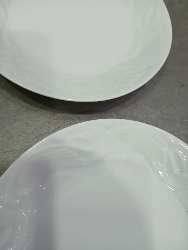 Lote 6 Platos Sargadelos Peixes Porcelana Blanca