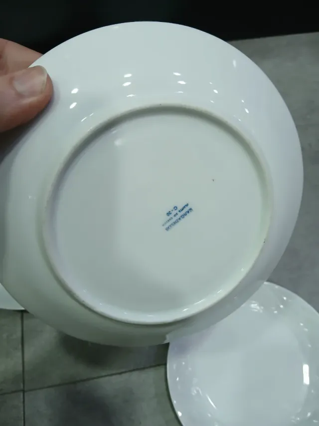 Lote 6 Platos Sargadelos Peixes Porcelana Blanca