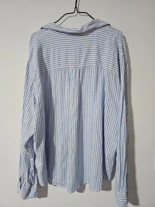 Camisa H&M Rayas Azul Talla XL