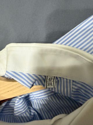 Camisa Roberto Garrudo 3XL Rayas Cuello Blanco