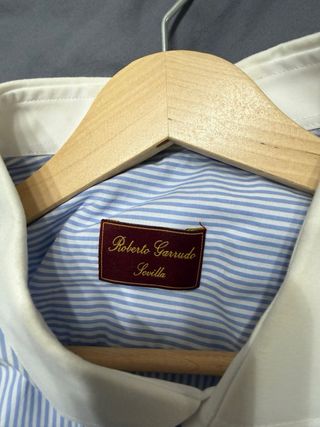 Camisa Roberto Garrudo 3XL Rayas Cuello Blanco