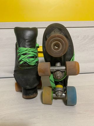 Patines Portero Hockey Negros/Verdes