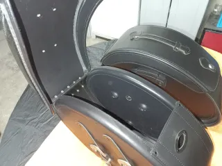 Alforjas tipo Napoleón (piel) para Fat Boy