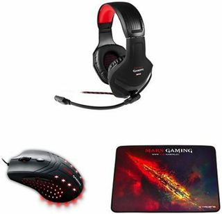 Mars Gaming MH2, Cascos Gaming, 1, Negro Y Rojo