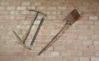 Set herramientas de madera antiguas