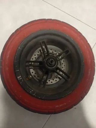 Rueda Xiaomi Goma Roja + Disco Freno