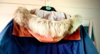 Parka caballero -25 grados azul/marrón