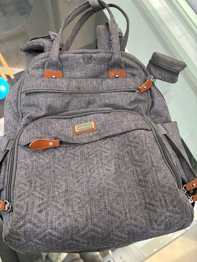 Mochila carro bebe gris