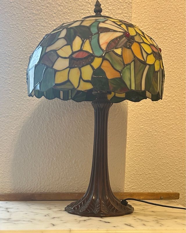 Lámpara Tiffany Vidrio Multicolor