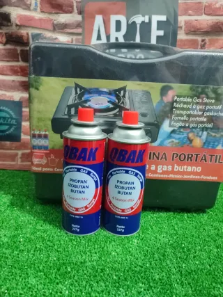 Cocina Portátil con 2 Latas de Gas de REGALO