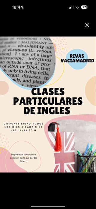 Clases de refuerzo de inglés en Rivas Vaciamadrid.