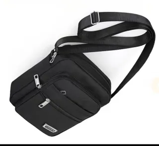 Bolso Cruzado Hombre Negro Nuevo