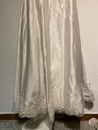 Vestido de Novia Blanco y Plateado