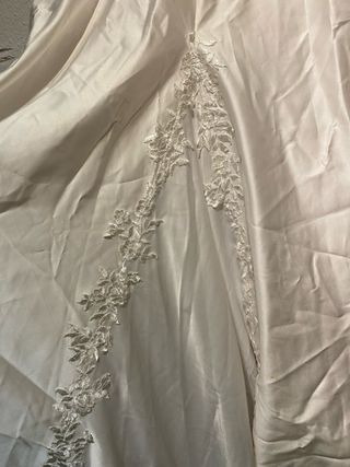 Vestido de Novia Blanco y Plateado