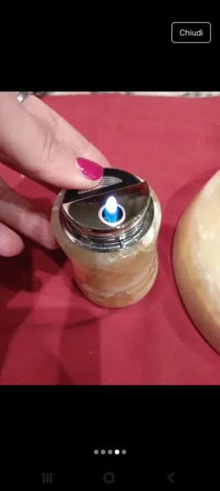 Set posacenere e accendino onice vintage