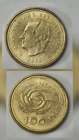 Lote 6 monedas 100 pesetas conmemorativas