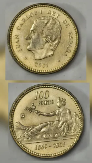 Lote 6 monedas 100 pesetas conmemorativas