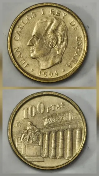 Lote 6 monedas 100 pesetas conmemorativas