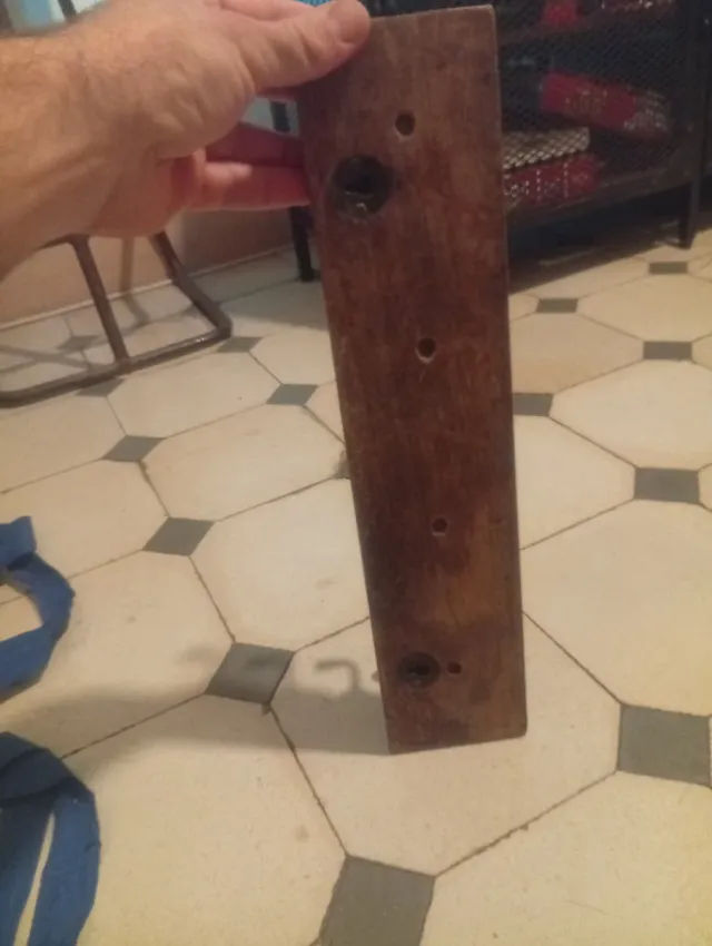 Colgador de pared madera y cerámica
