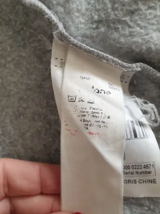 Felpa pile termica grigia