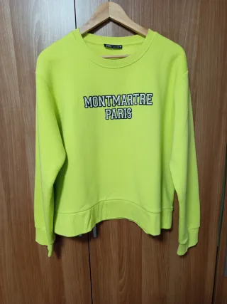 Sudadera Zara Montmartre Paris Amarilla