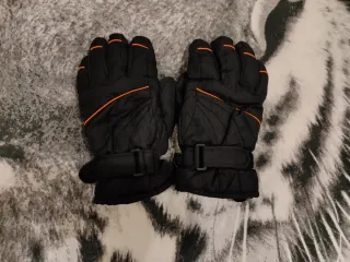 Guantes de Nieve Negros y Naranja