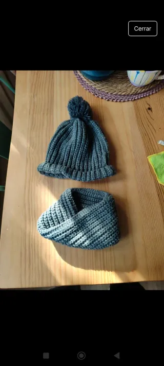 Conjunto gorro y bufanda 2-3 años