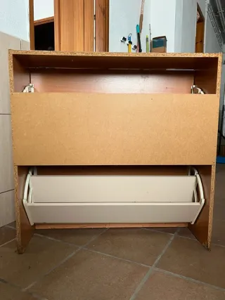 Zapatero color cerezo de aglomerado – Grande