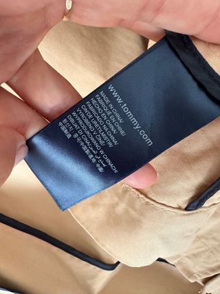 Tommy Jeans Trench Coat Bege com Capuz Cinza