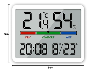 Termometro Digitale Bianco Sveglia