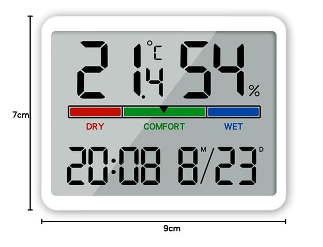 Termometro Digitale Bianco Sveglia