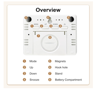 Termometro Digitale Bianco Sveglia