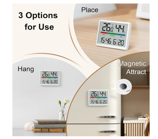Termometro Digitale Bianco Sveglia