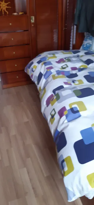 Dormitorio marrón estilo persiana tiene tres armar