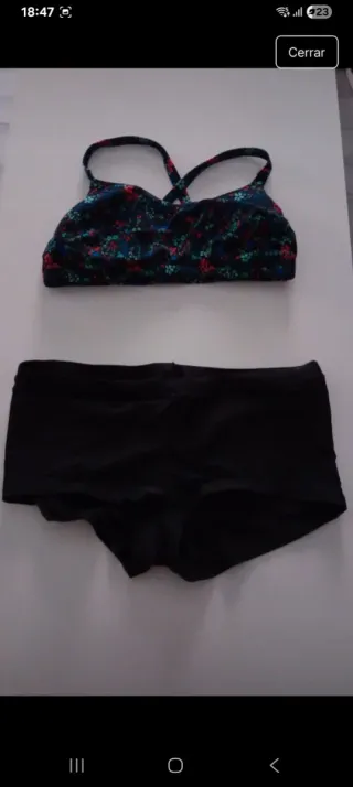 Bikini Talla 42 Multicolor y Negro