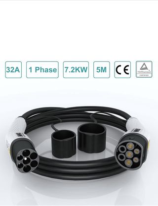 Cavo ricarica auto elettrica Type 2 lunghezza 5m