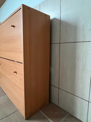 Zapatero color cerezo de aglomerado – Grande