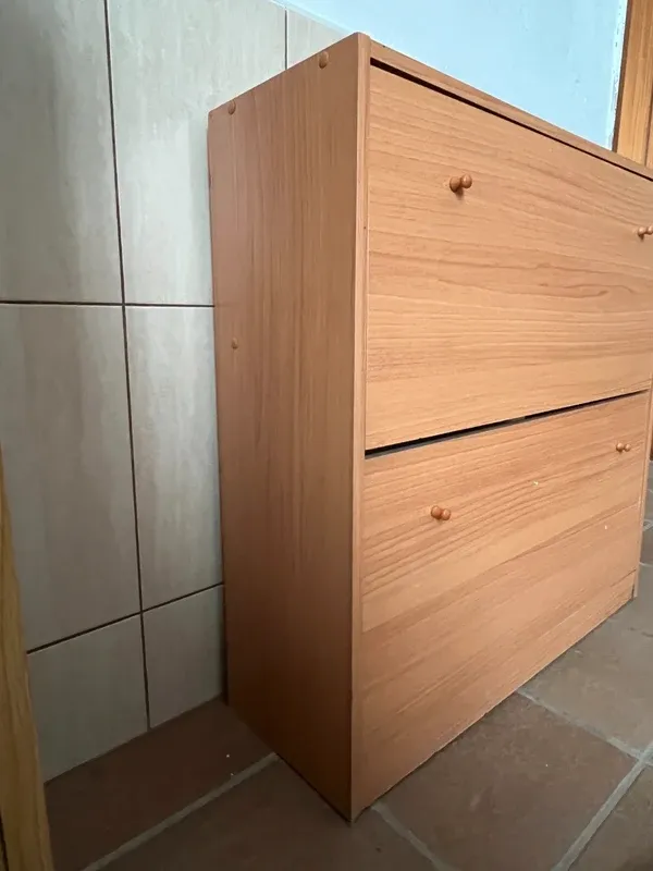 Zapatero color cerezo de aglomerado – Grande